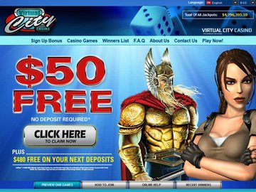 Virtual City Casino Homepage Preview