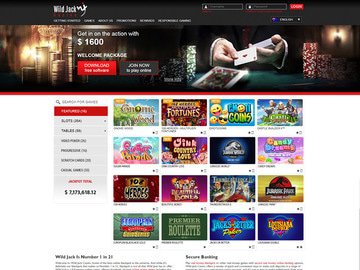 Wild Jack Casino Homepage Preview