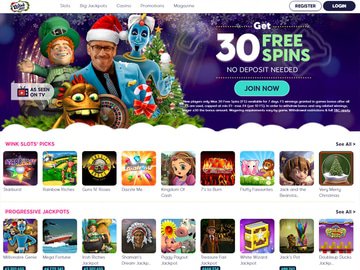 Wink Slots Casino Homepage Preview