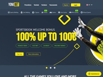 Yonibet Homepage Preview